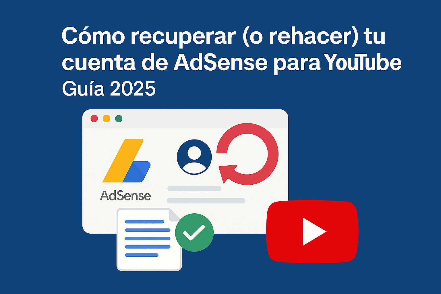 Cómo recuperar (o rehacer) tu cuenta de AdSense para YouTube - Guia 2025